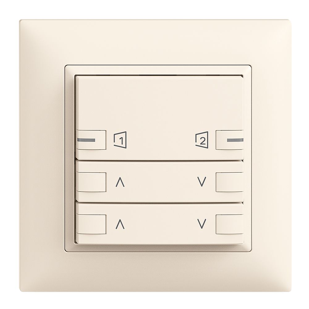 UP-Frontset EDIZIOdue zeptrionAIR Motor 2K S1/S2 mit LED crema