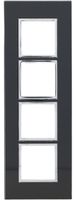 En-tête ENC Legrand Arteor 4×1, vertical, mirror black