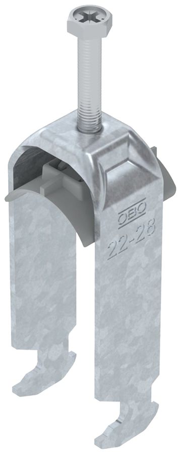 Fixation rapide BET 2056 pied à H mat.synthétique 22…28mm 2×câble acier Zn-ch-im