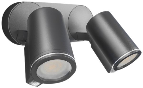 Spot Steinel DUO PIR GU10 mit LED 3000K 2×520lm 2×7W IP44 anthrazit
