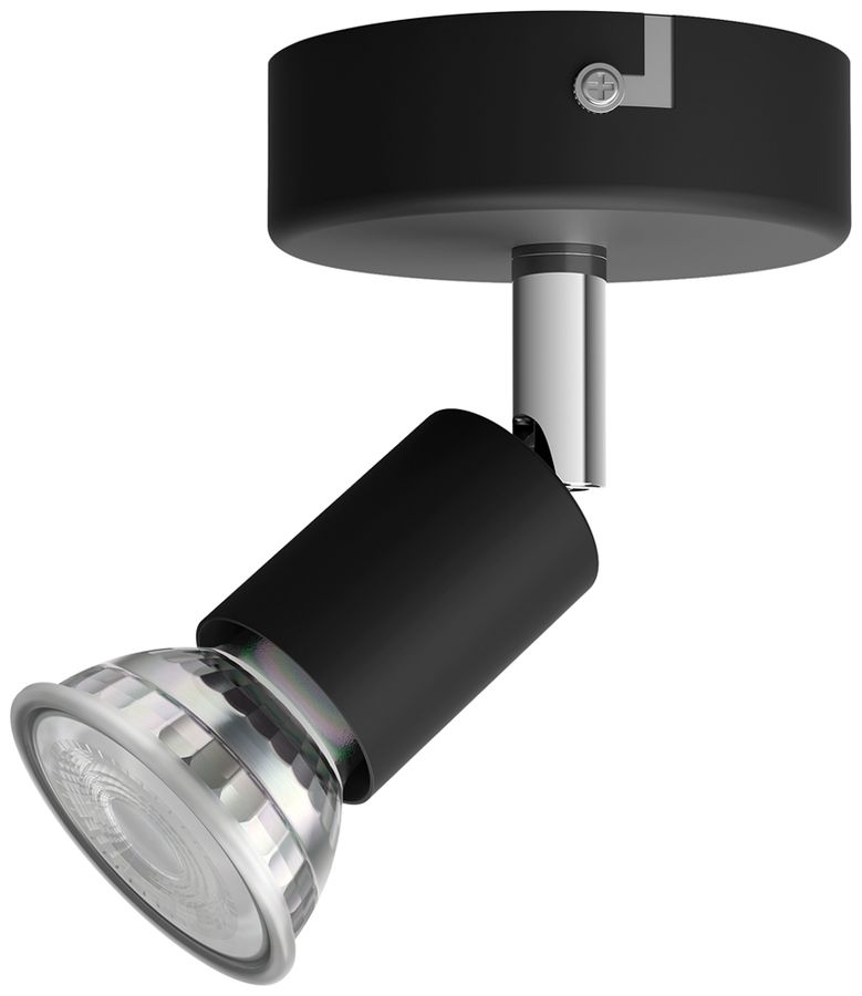 Spot Philips Limbali GU10 1×50W Ø80×130mm noir