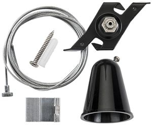 Seilabhängung-Set SG ShopLine Kunststoff/Stahl Ø50×5000mm schwarz