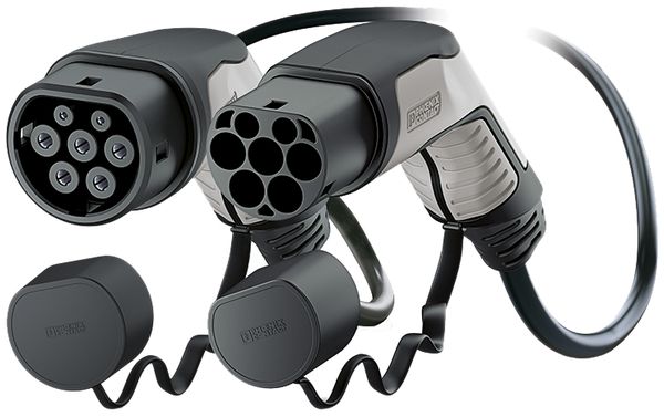 AC-Ladekabel E-Mobility PX Mode3 T2+T2 32A 3L 5m 26.6kW 480V schwarz/grau
