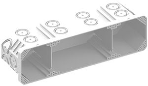 UP-Einlasskasten AGRO Gr.I 1×4/4×1 weiss mit Trennwand halogenfrei