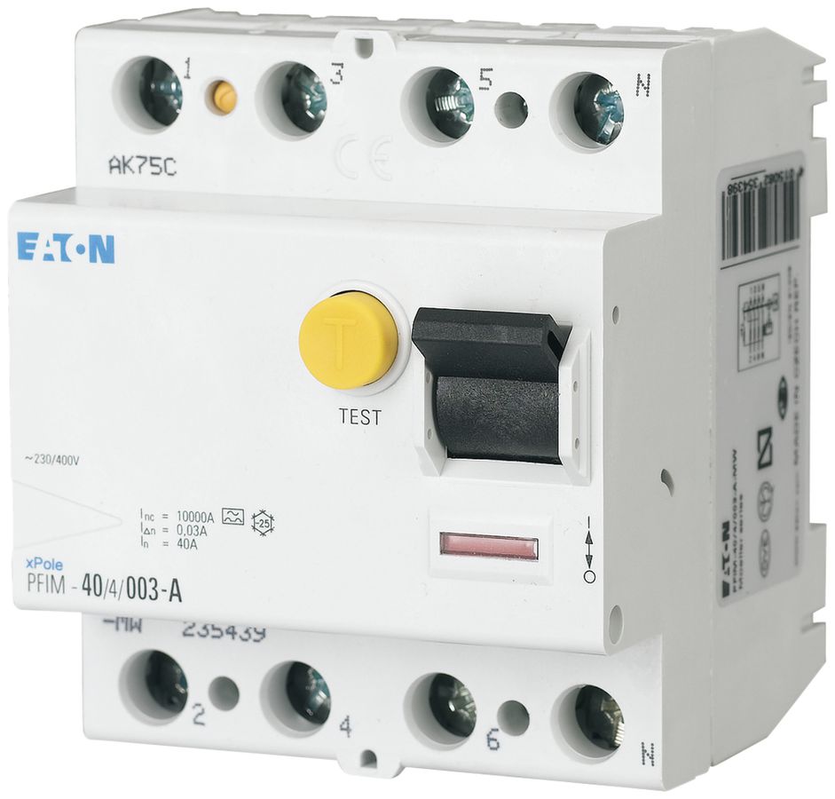 Interruttore differenziale Eaton PFIM 4P 40A 30mA tipo A