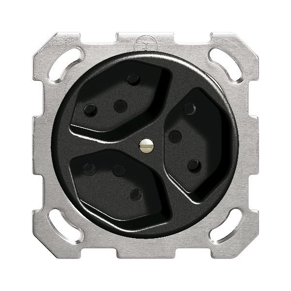 UP-Steckdose FH 3×T13 PM schwarz