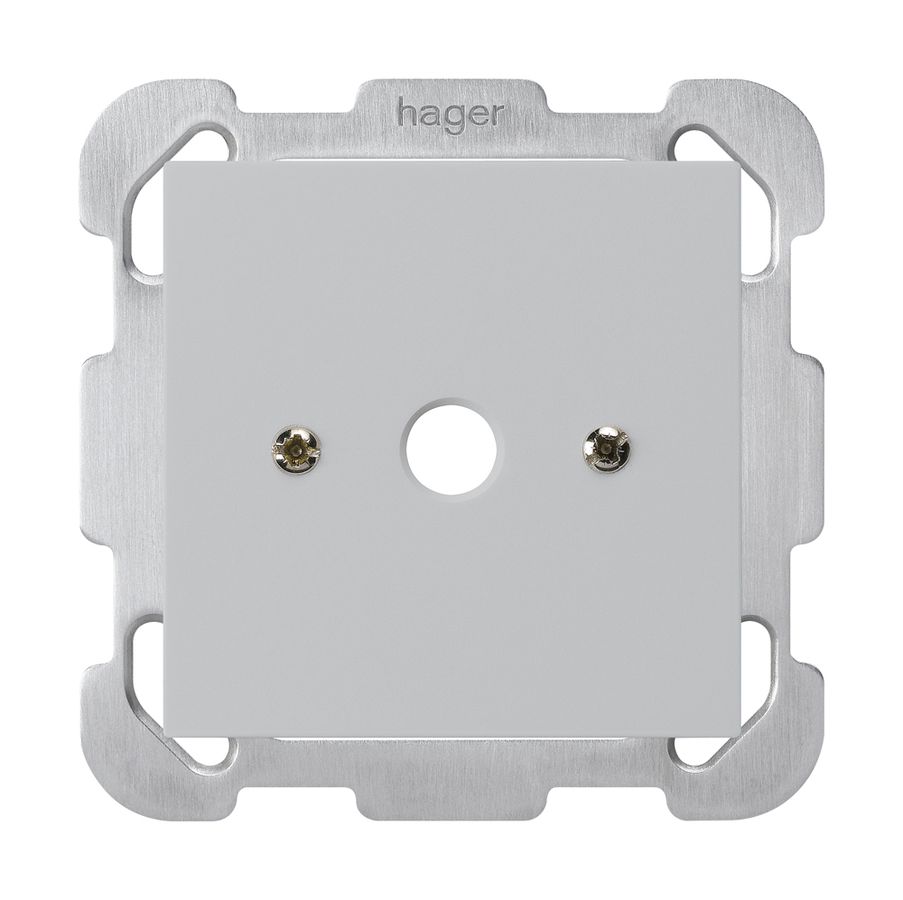 UP-Durchgangsdose kallysto hellgrau Ø9mm ohne Klemmeneinsatz Befestigungsplatte