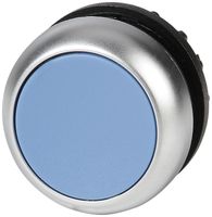 Drucktaste ETN RMQ flach blau, tastend, Ring verchromt