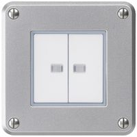 UP-Druckschalter robusto IP55 Schema 3+3 2×beleuchtet aluminium für Kombination