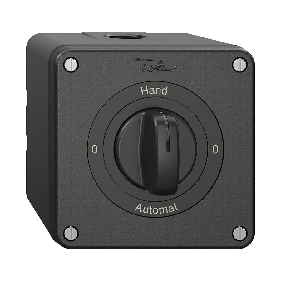 NAP-Drehschalter NEVO, 2/1 L, mit Drehgriff, KS, 0-Hand-0-Automat, schwarz