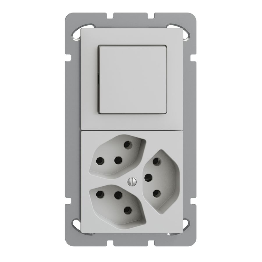 UP-Kombination EDIZIOdue 3/1P+3×T13 hellgrau