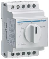 REG-Drehschalter Hager 20A 400V 0 Schliesser 0 Öffner 1 Wechsler 3TE Tag-0-Nacht
