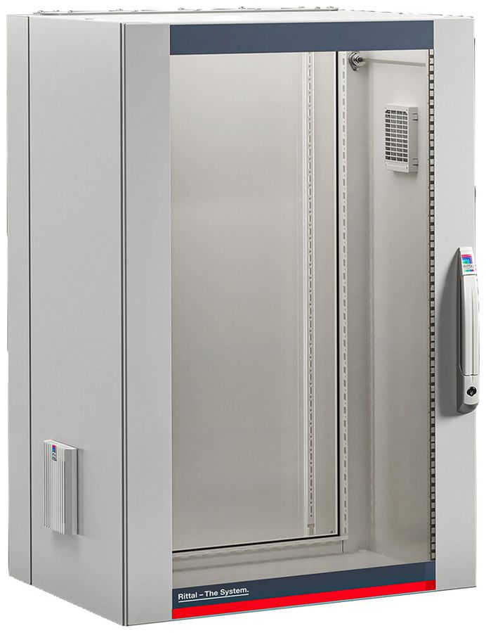 Coffret mural 19" Rittal AX 600×478×673mm 9UH filtre acier gris IP54