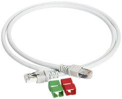 Patchkabel Feller EASYNET RJ45 5m geschirmt S/FTP Kat.6A, grau