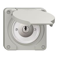 Contact pivotant NUP NEVO, avec serrure&2 clés, KS, 0 <- 1, gris clair