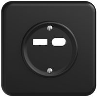 Kit de montage ENC Feller STANDARDdue pour prise USB 18W type A + type C noir