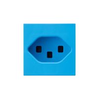 EB-Steckdose Hager Typ 23 blau 45×45 mit Steckklemmen