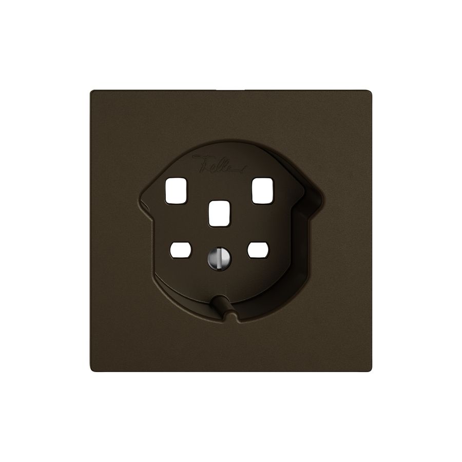 Montageset EDIZIO.liv SNAPFIX® für Steckdose T25 br