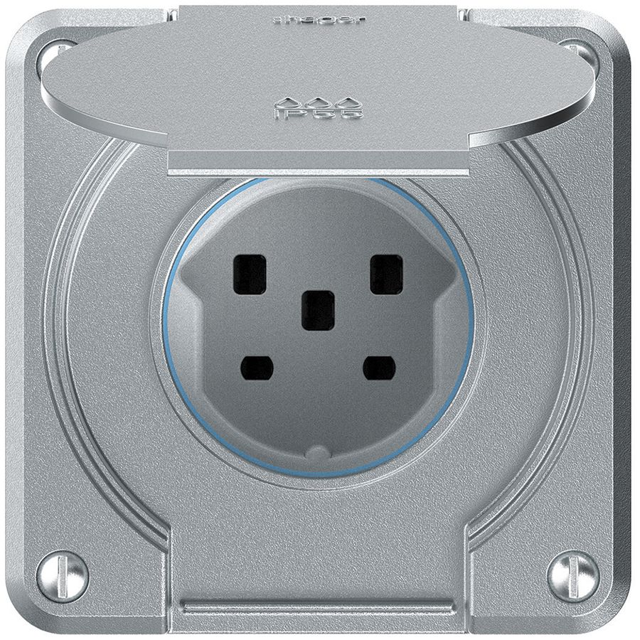 Steckdose robusto 1×Typ 25 IP55 aluminium
