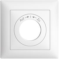 Frontset EDIZIOdue Auf->I<-Zu weiss 88×88mm für Schwenktaster
