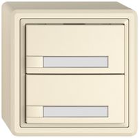 Poussoir KNX RGB AP EDIZIO.liv SNAPFIX® capteur temp.s.LED étiqu.2× comm.1T cr