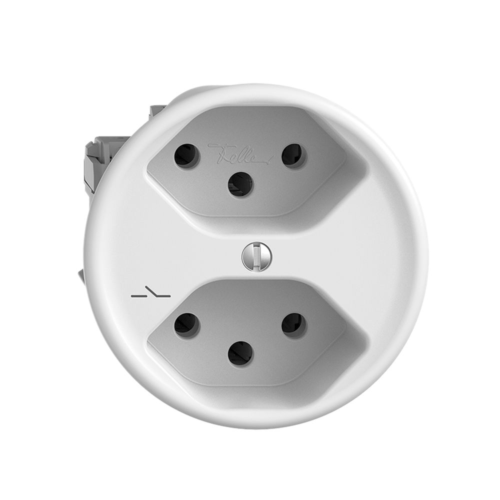 Presa INC STANDARDdue 2×T13 1×S bianco