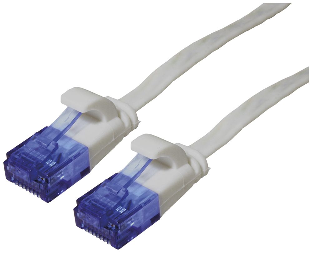 Câble patch RJ45 VALUE cat.6A U/UTP AWG32 PVC plat gris 0.5m