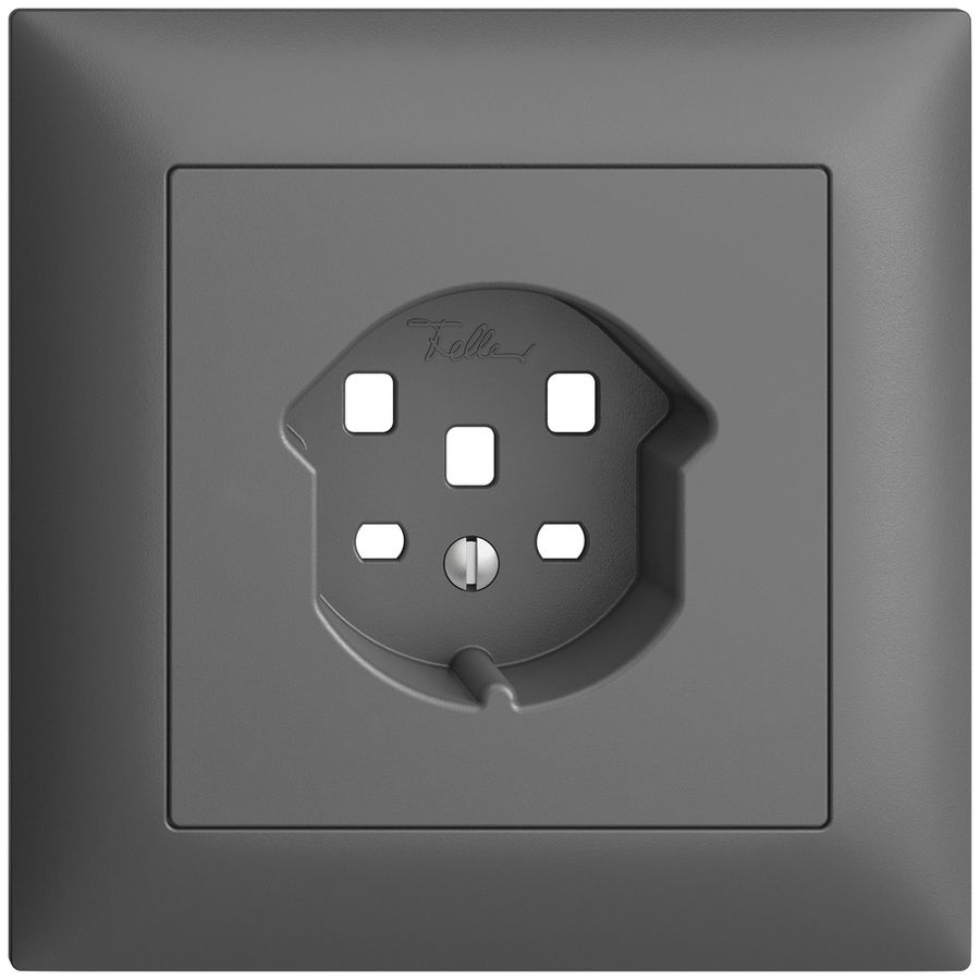 Frontset EDIZIOdue dunkelgrau 88×88mm 1×T25