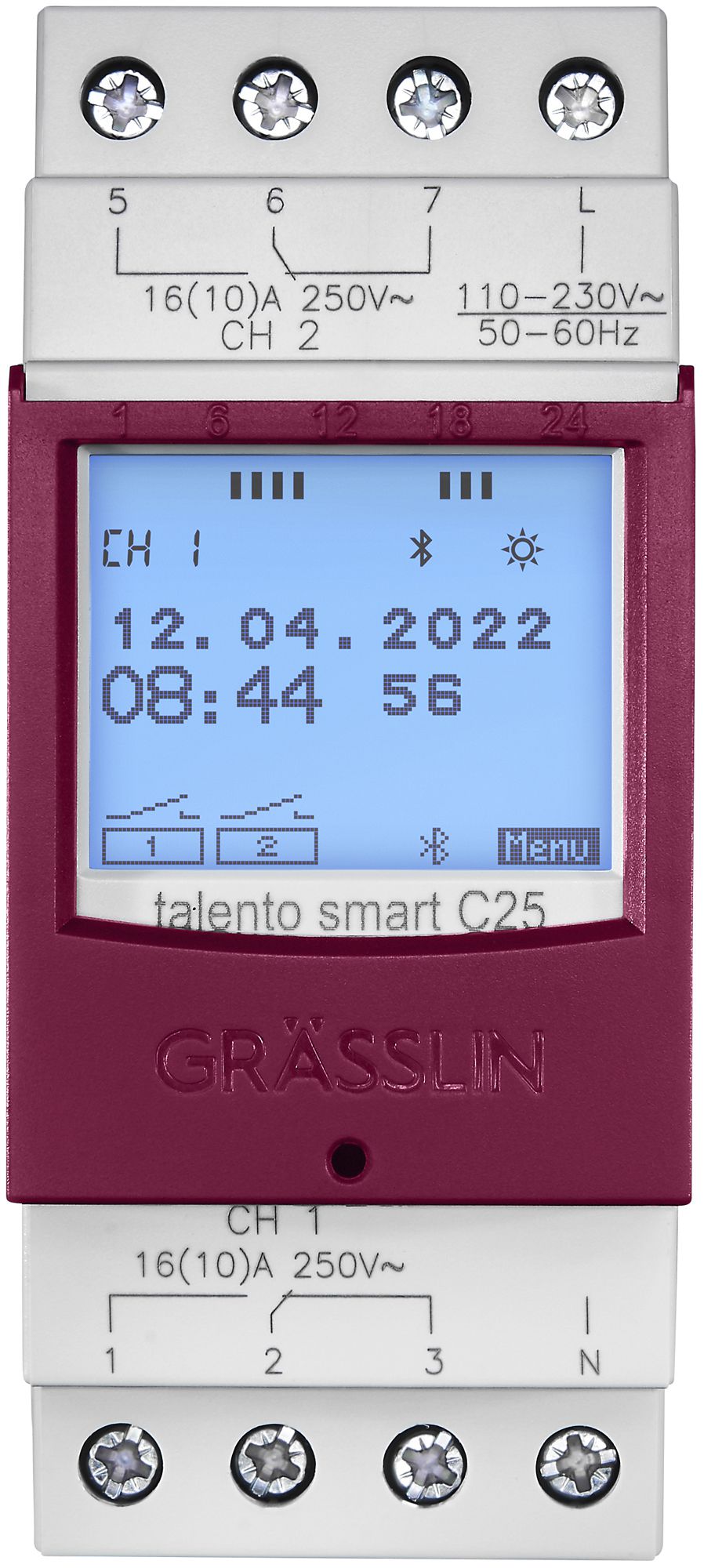 REG-Schaltuhr digital talento smart C25, 2-Kanal 110/230VAC