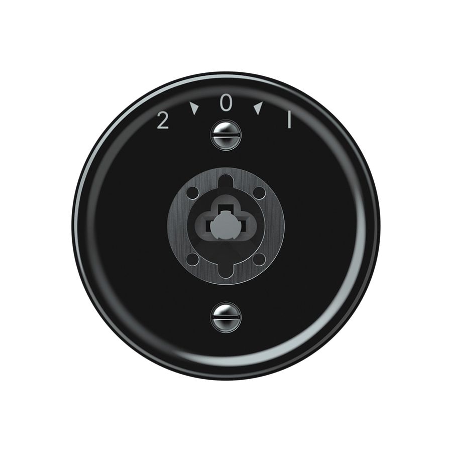 Poussoir pivotant origin sans cylindre 1P 2>0<1 10A 230V 60×60mm noir