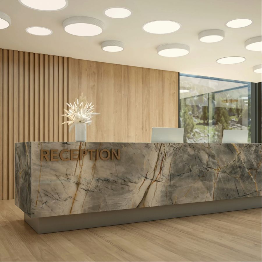 LED-Deckenleuchte Philips Essential 34.5W 4416lm 930 DALI Ø580×85mm weiss