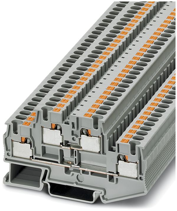 Morsetto 0.2…6mm² connessione a molla grigio