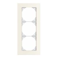 Abdeckrahmen EDIZIOdue prestige 3×1 aluminium weiss