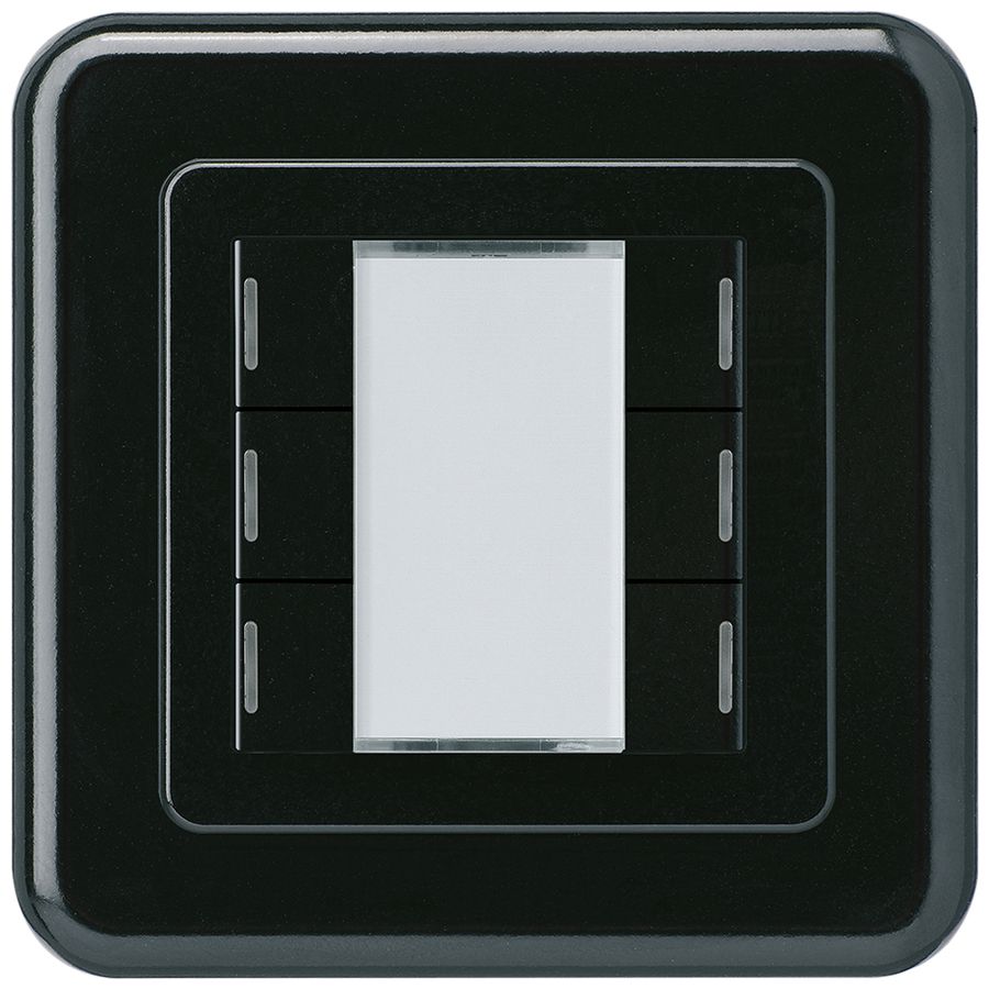 Poussoir ENC Hager basico C KNX sextuple LED noir