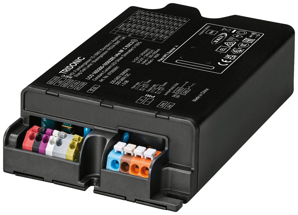 Alimentation LED Tridonic LCO NFC EXC3 31…165W 80…285V 200…1050mA DA2 150×90×38
