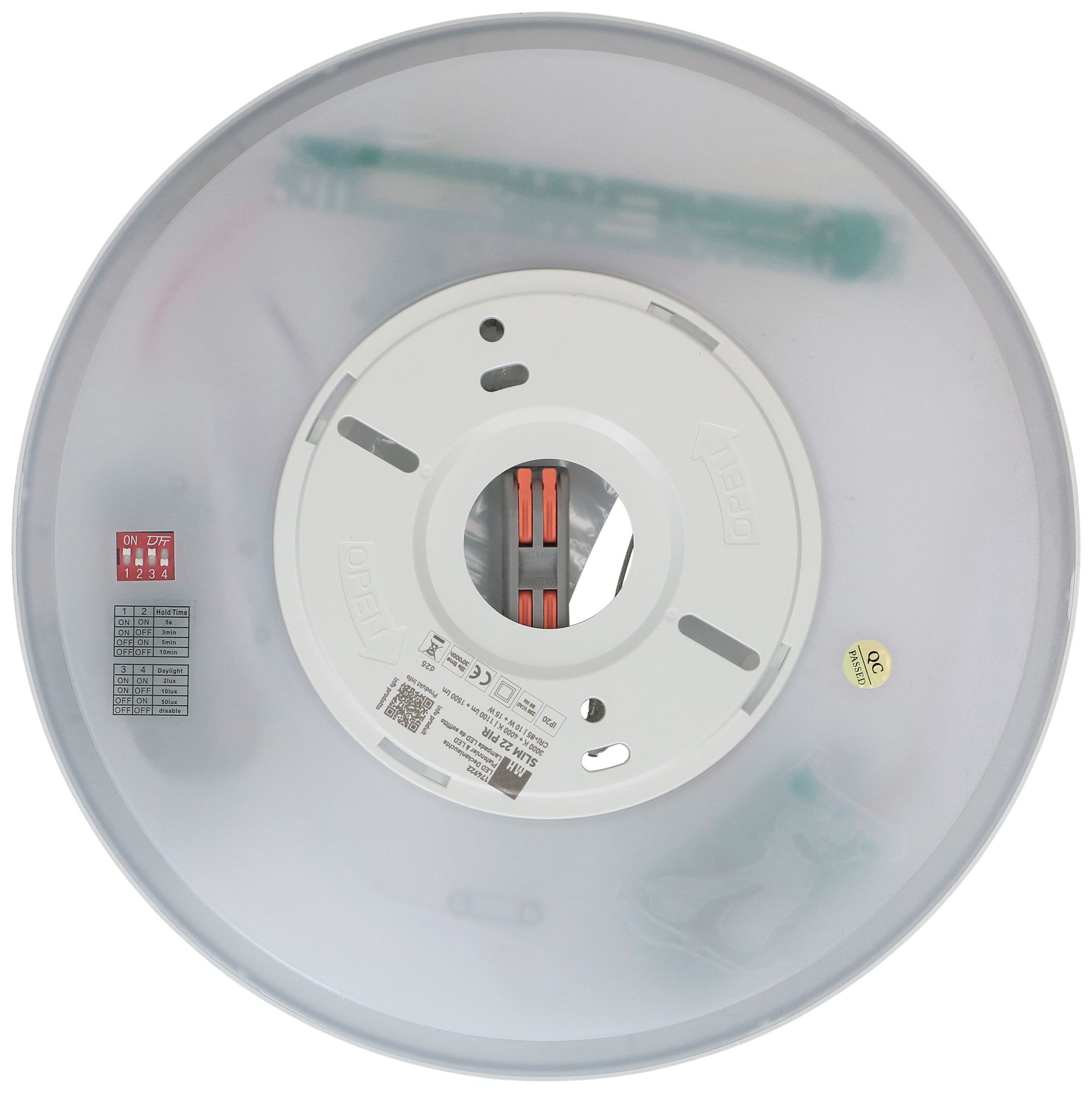 Plafonnier/applique LED MH SLIM 22 PIR 10…15W 1500lm 3000…4000K Ø220 blanc