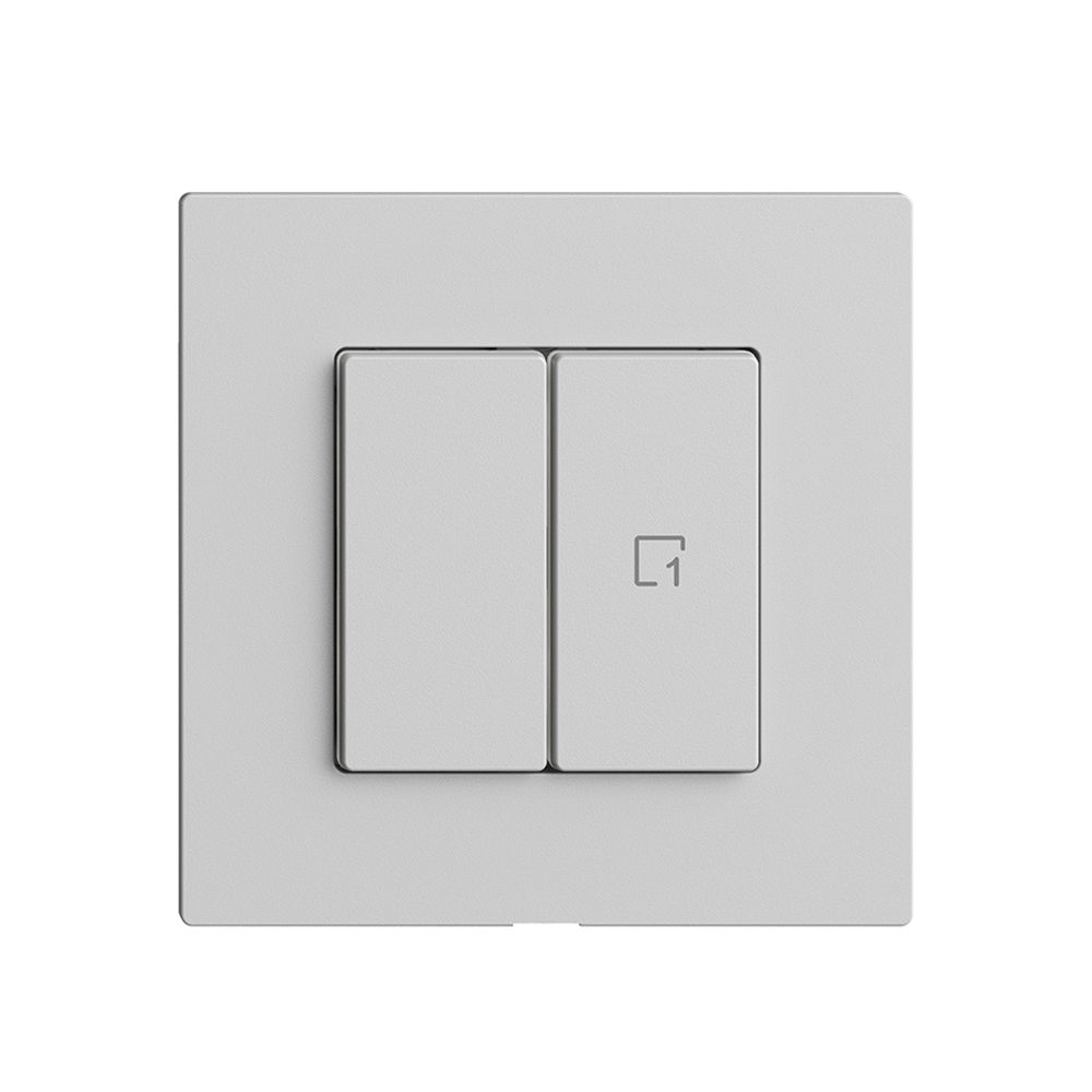 Bedienaufsatz zu Druckschalter 1K Szene/2T Edue Wiser hellgrau