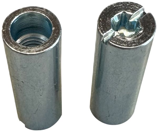 Écrou long eweco rond 24mm M5 acier zingué par électrolyse