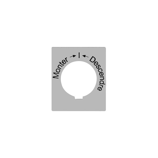 Disque indicateur Monter->I<-Descendre pour contact pivotant FLF FH