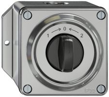 AP-Schwenktaster ELEMENT SNAPFIX® 1P 2S 16A 400V 1<-0->2 111×96×79mm aluminium