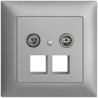 Presa multimedia 11dB INC Edue FMI, presa terminale/passaggio 2×RJ45 Keystone si