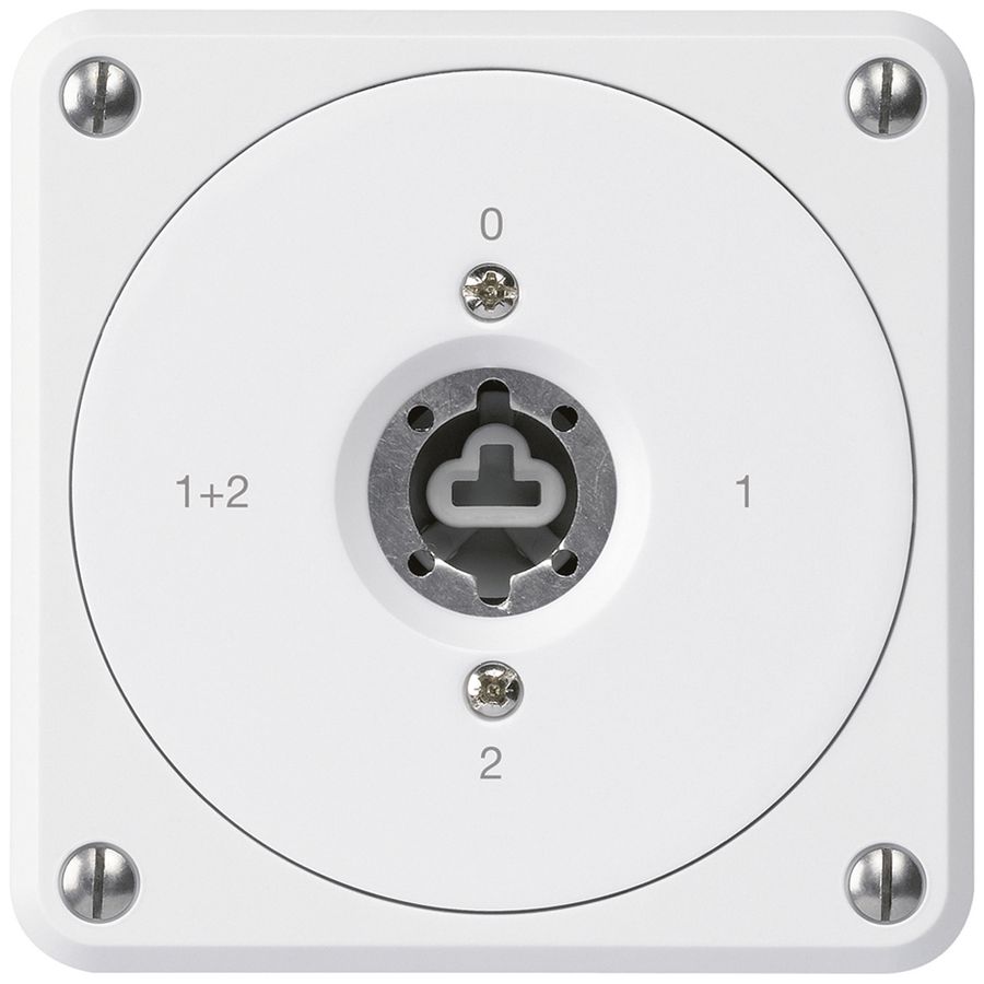 Interrupteur à clé ENC robusto sans clapet sans cylindre 1/1P blanc combinaison