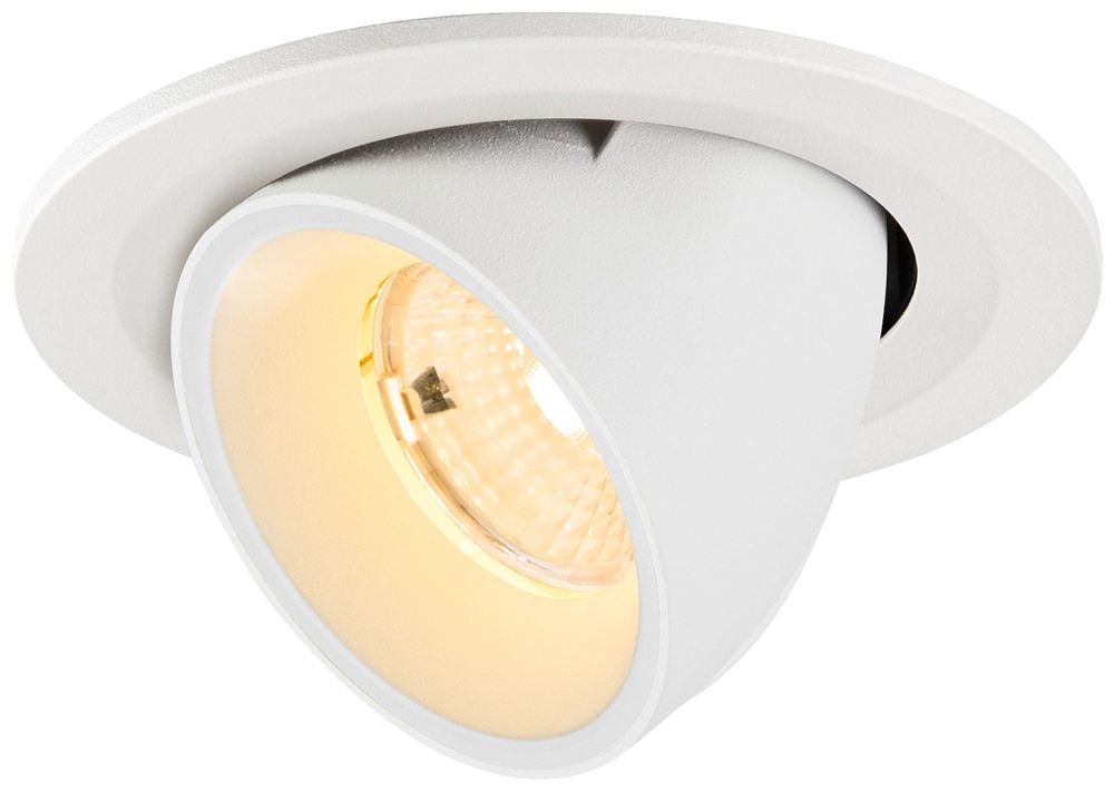 Downlight LED SLV NUMINOS GIMBLE S 6.7W 1050lm 3000K WB DALI Ø100×70 blanc