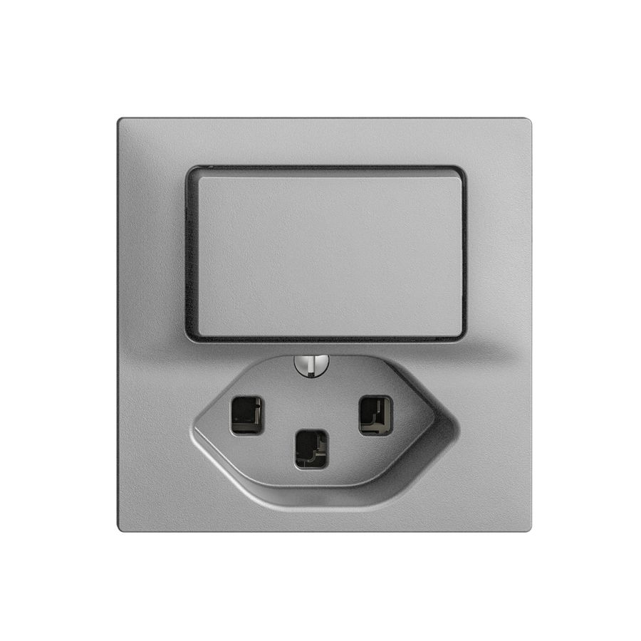 Combinaison A-R/1L+T23 16A EDIZIOdue silver