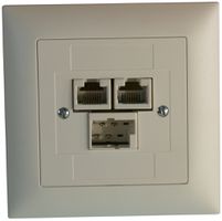 Presa di raccordo INC SOHO T+T/2×RJ45/u ITplus EDIZIOdue bianco