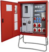 Anschlussverteilerschrank Demelectric  80A 55kVA NH00 IP44 rot