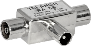 Pezzo in T f-f-m R/TV Telanor disaccopp.22dB, passaggio 4dB