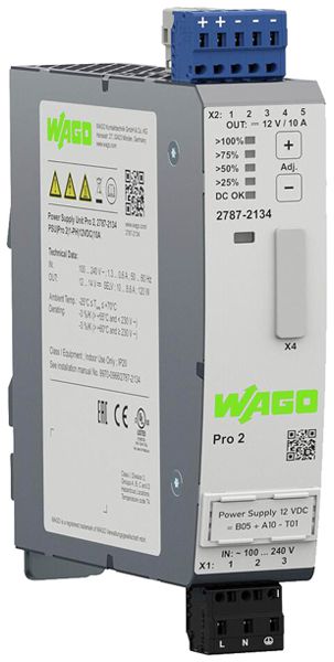 EB-Stromversorgung WAGO Pro 2 90…264V 130…373V 12…14V 10A 120W 2TE