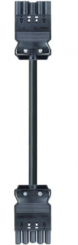 Stecker/Buchsenteil Wieland 1m 5L schwarz, 2.5mm²