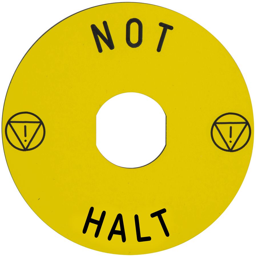 Plaquette indicatrice Schneider Electric Not-Halt